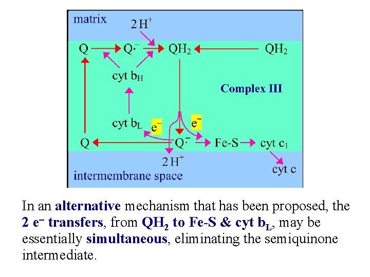  In an alternative mechanism that has been proposed, the 2 e- transfers, from