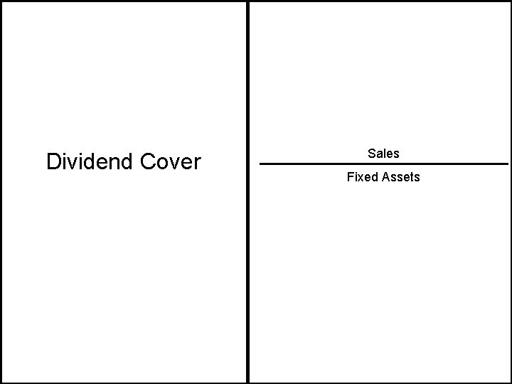 Dividend Cover Sales Fixed Assets 