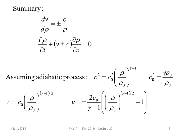 11/11/2019 PHY 711 Fall 2019 -- Lecture 30 8 