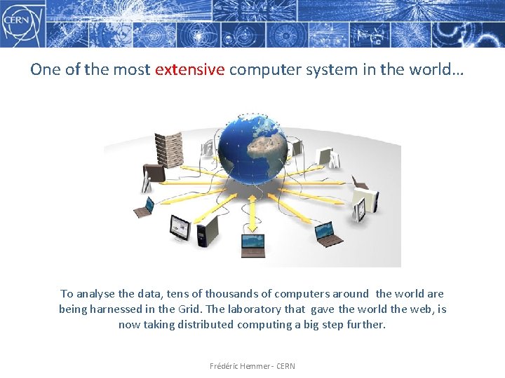 One of the most extensive computer system in the world… To analyse the data,