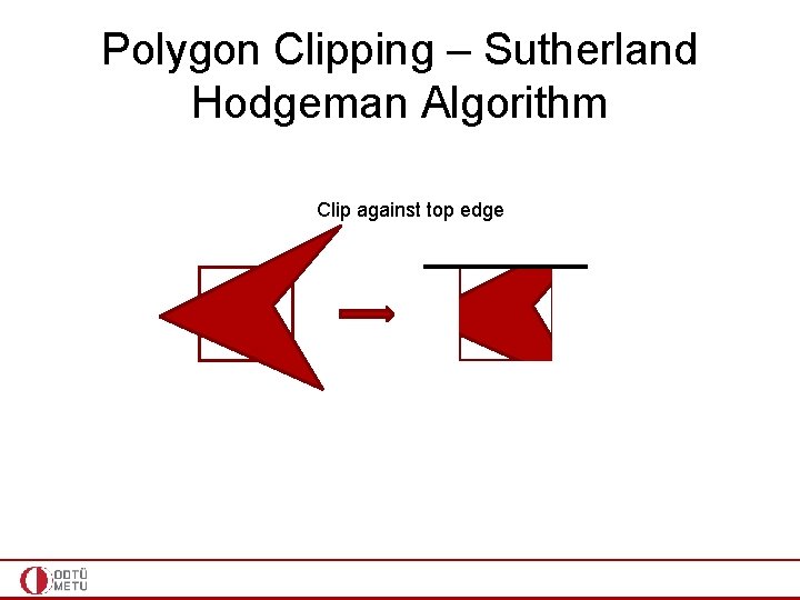 Polygon Clipping – Sutherland Hodgeman Algorithm Clip against top edge 