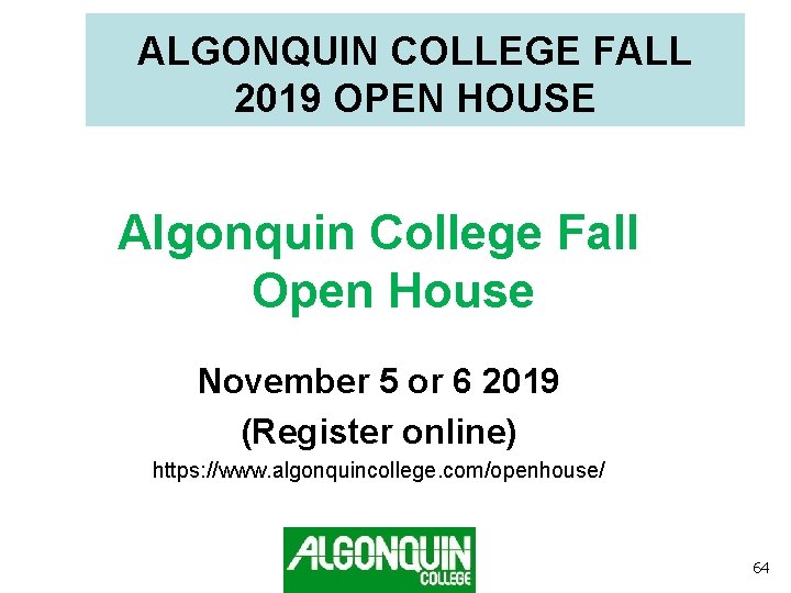 Dates college important 2021 🌷 2018 algonquin *the mississippi
