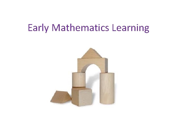 Early Mathematics Learning 