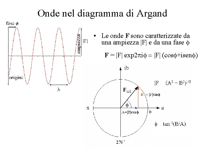 Onde nel diagramma di Argand • Le onde F sono caratterizzate da una ampiezza