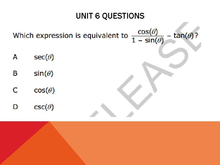 UNIT 6 QUESTIONS 
