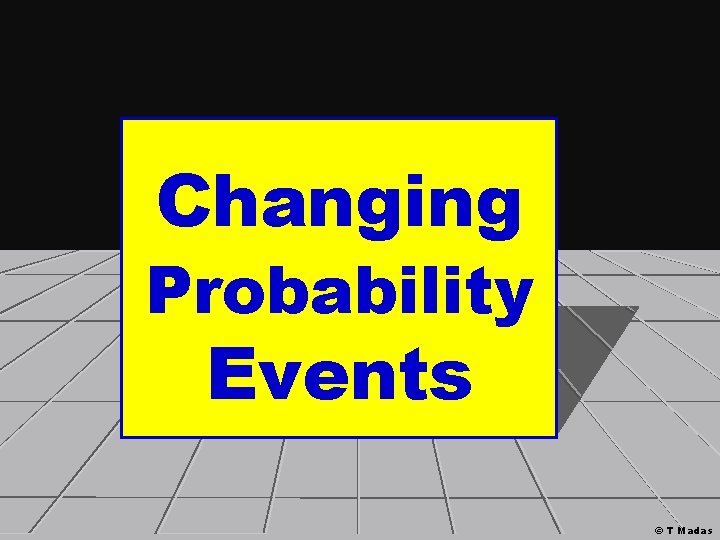 Changing Probability Events © T Madas 