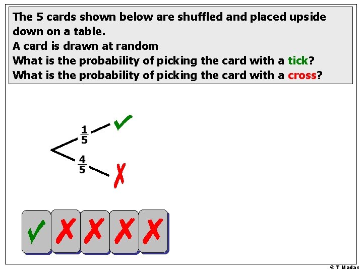 The 5 cards shown below are shuffled and placed upside down on a table.