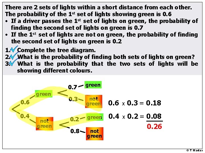 There are 2 sets of lights within a short distance from each other. The