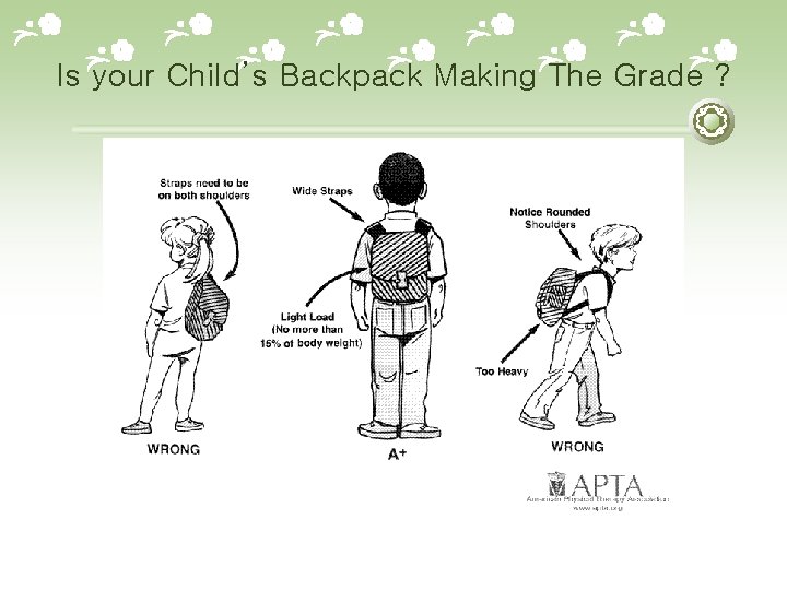 Is your Child’s Backpack Making The Grade ? 