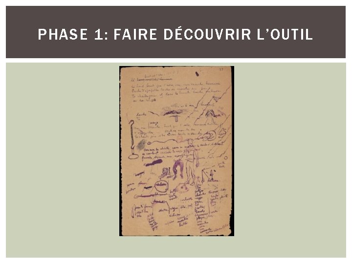 PHASE 1: FAIRE DÉCOUVRIR L’OUTIL 