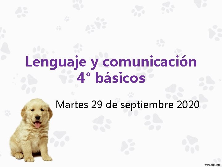 Lenguaje y comunicación 4° básicos Martes 29 de septiembre 2020 