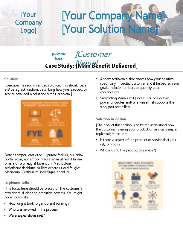 [Your Company Name] [Your Solution Name] [Your Company Logo] [Customer Case Study: Name] [Main