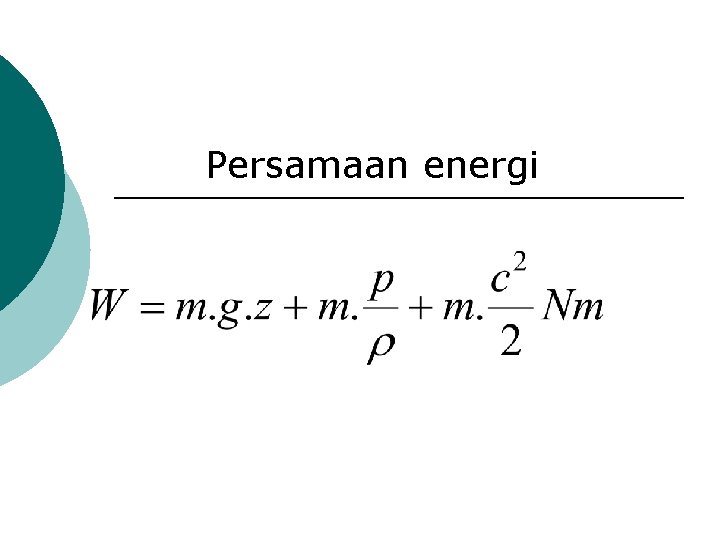 Persamaan energi 