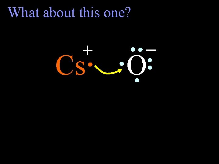 What about this one? + Cs – O 