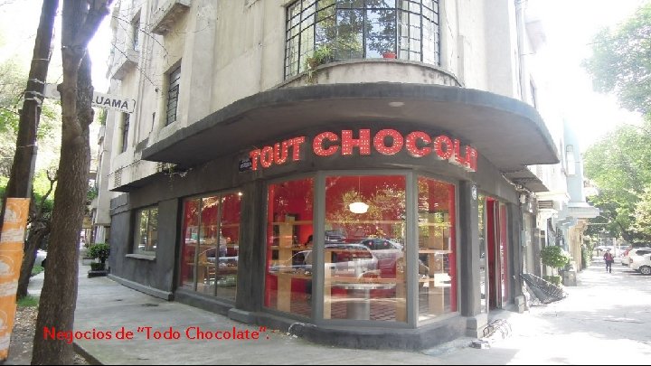 Negocios de “Todo Chocolate”. 