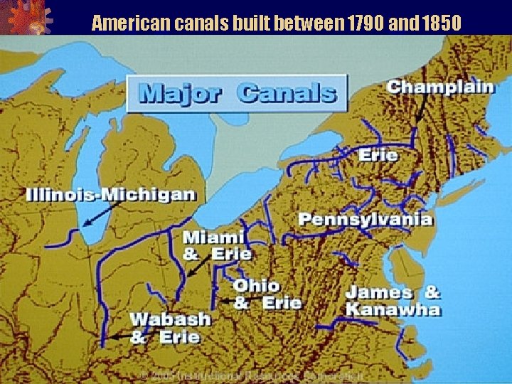 American canals built between 1790 and 1850 