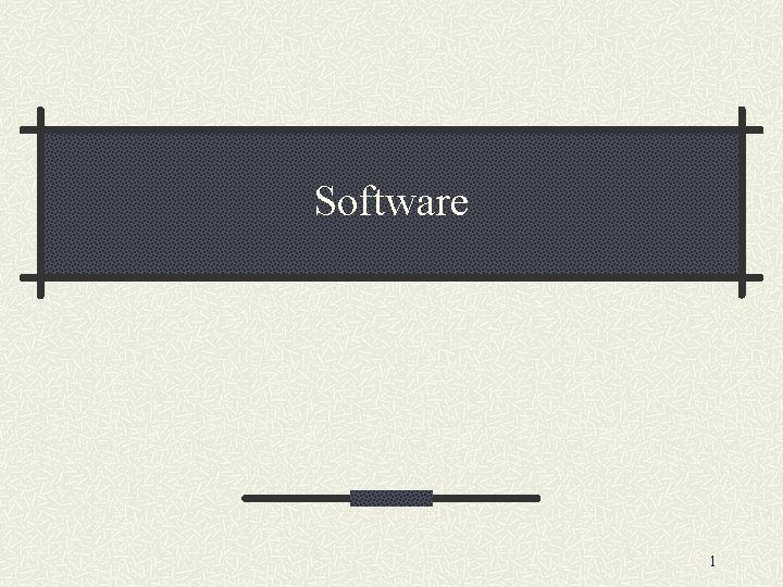 Software 1 