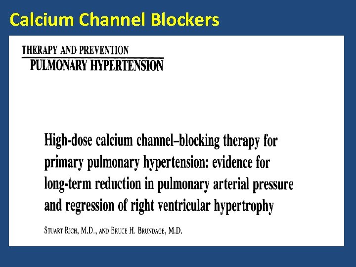 Calcium Channel Blockers 
