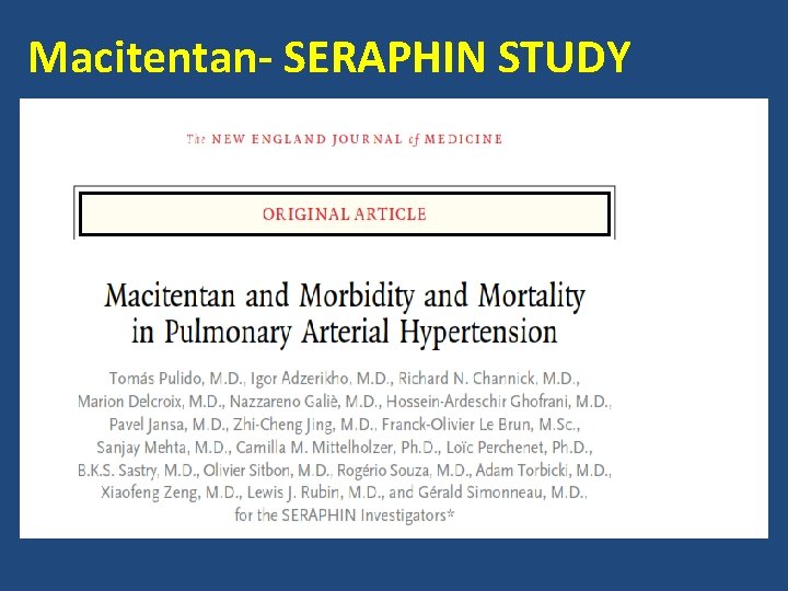 Macitentan- SERAPHIN STUDY 