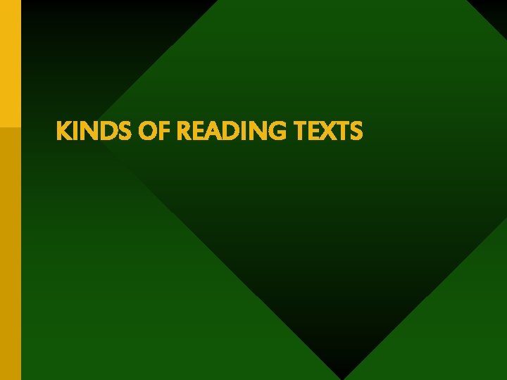 KINDS OF READING TEXTS 