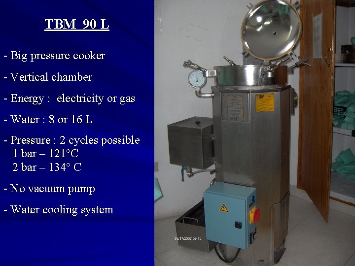 TBM 90 L - Big pressure cooker - Vertical chamber - Energy : electricity