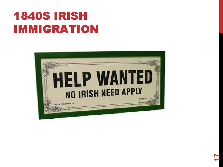 17 1840 S IRISH IMMIGRATION 