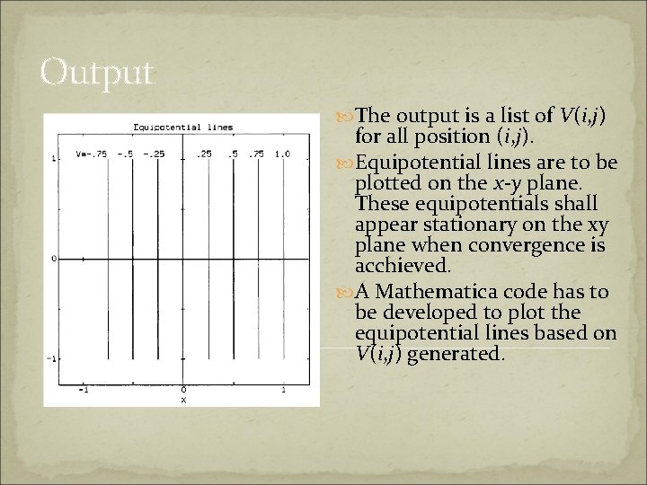 Output The output is a list of V(i, j) for all position (i, j).