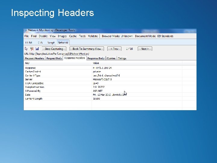 Inspecting Headers 