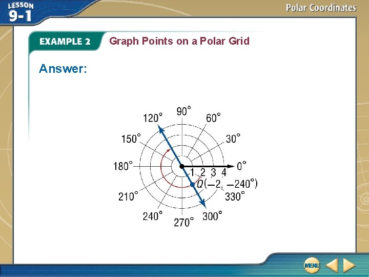 Graph Points on a Polar Grid Answer: 