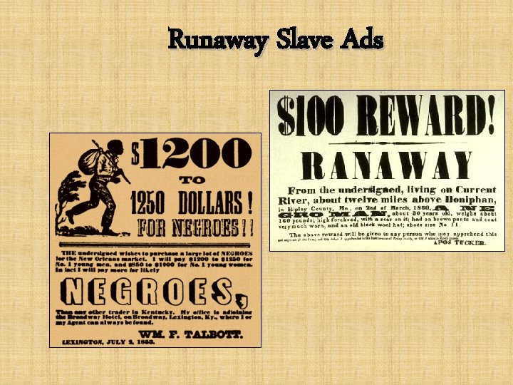 Runaway Slave Ads 