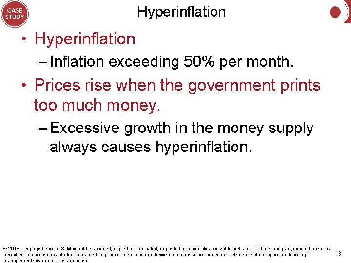 Hyperinflation • Hyperinflation – Inflation exceeding 50% per month. • Prices rise when the