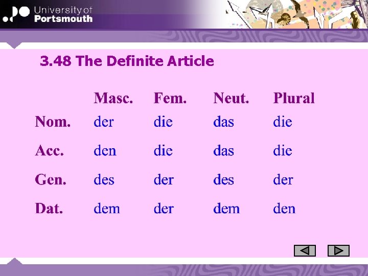 3. 48 The Definite Article 