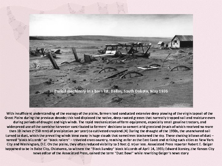 Buried machinery in a barn lot; Dallas, South Dakota, May 1936 With insufficient understanding