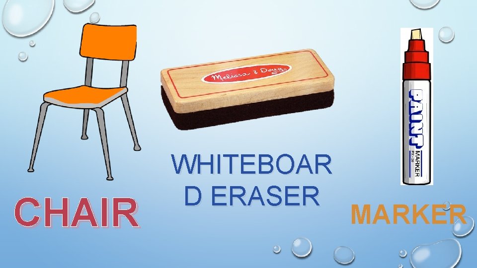 CHAIR WHITEBOAR D ERASER MARKER 