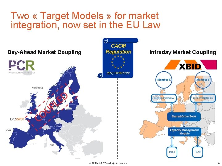 Two « Target Models » for market integration, now set in the EU Law