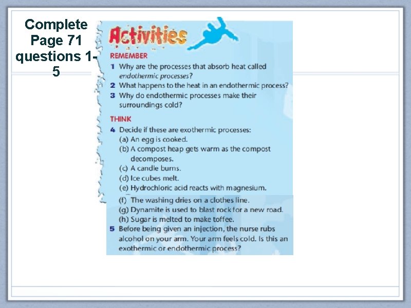 Complete Page 71 questions 15 