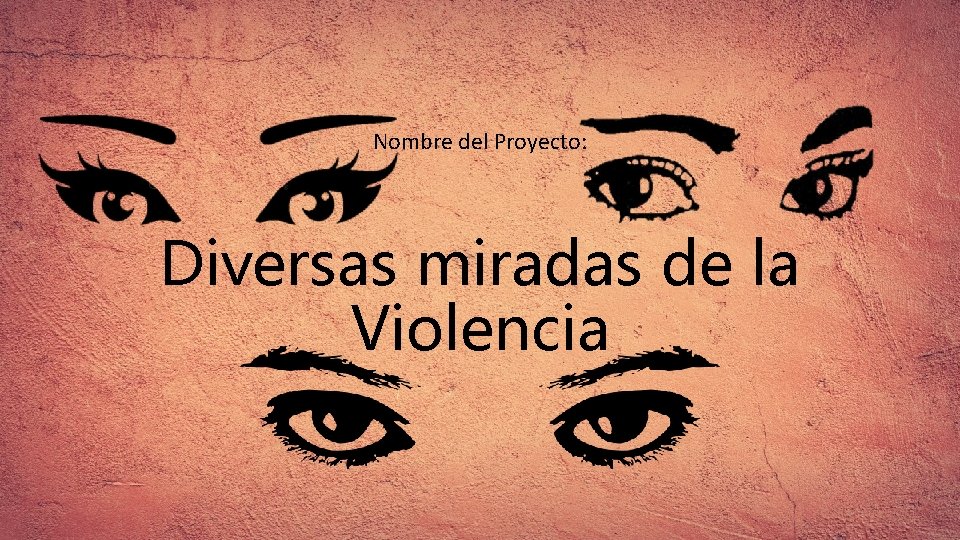 Nombre del Proyecto: Diversas miradas de la Violencia 