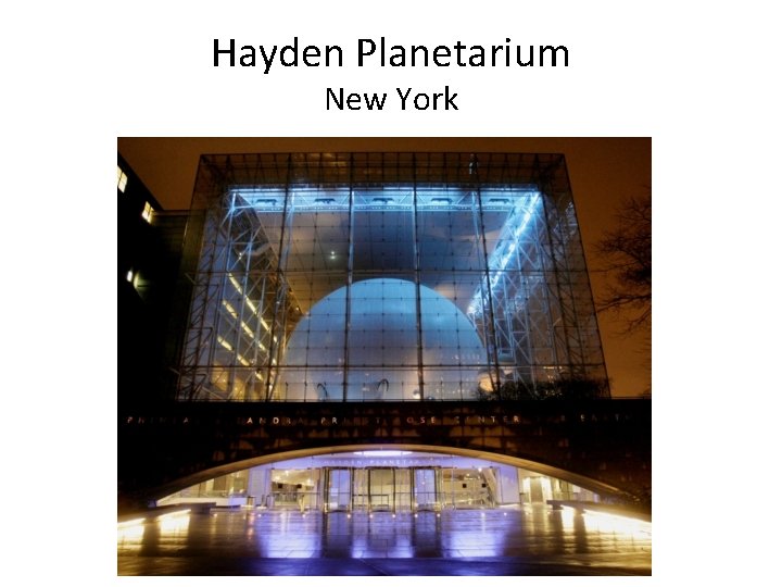 Hayden Planetarium New York 