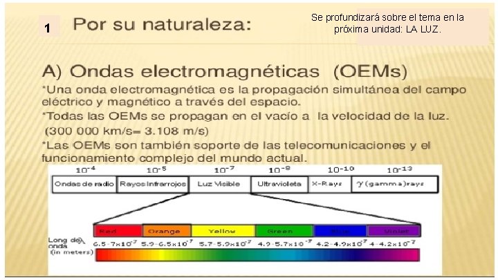 1 Se profundizará sobre el tema en la próxima unidad: LA LUZ. 