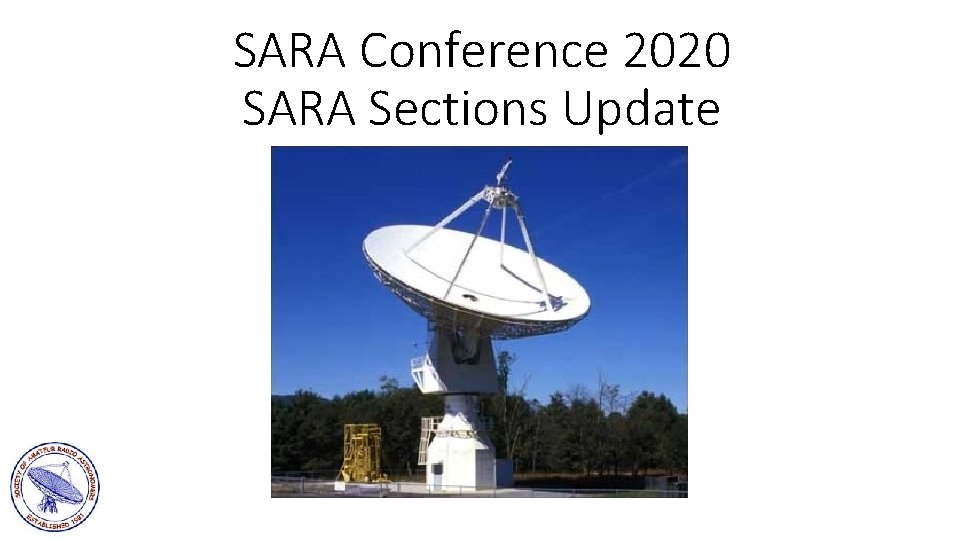 SARA Conference 2020 SARA Sections Update 