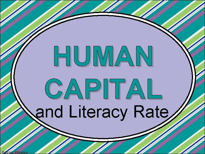 HUMAN CAPITAL and Literacy Rate © Brain Wrinkles 