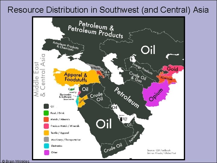 Resource Distribution in Southwest (and Central) Asia © Brain Wrinkles 