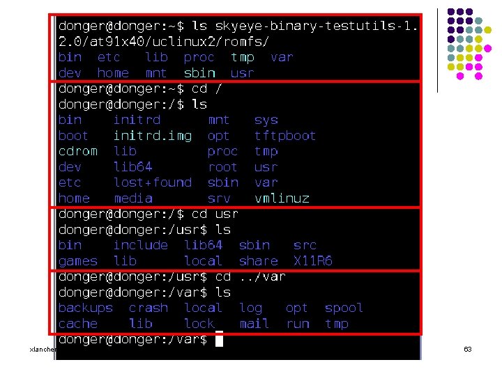 xlanchen@2007. 6. 4 Embedded Operating Systems 63 