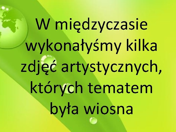 W międzyczasie wykonałyśmy kilka zdjęć artystycznych, których tematem była wiosna 