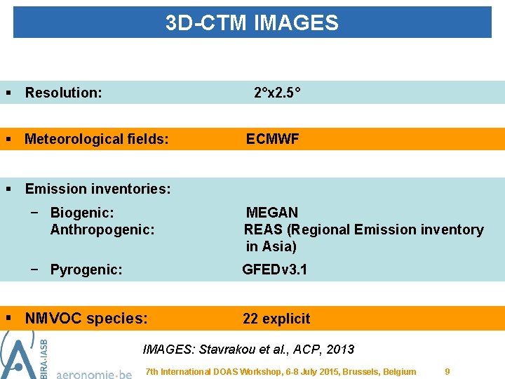 3 D-CTM IMAGES § Resolution: 2°x 2. 5° § Meteorological fields: ECMWF § Emission