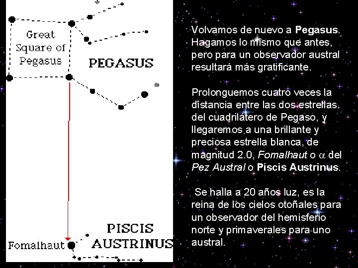 Volvamos de nuevo a Pegasus. Hagamos lo mismo que antes, pero para un observador