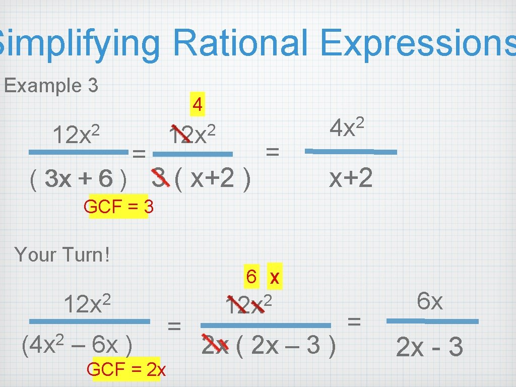 Simplifying Rational Expressions What is Rational Expression Warmup