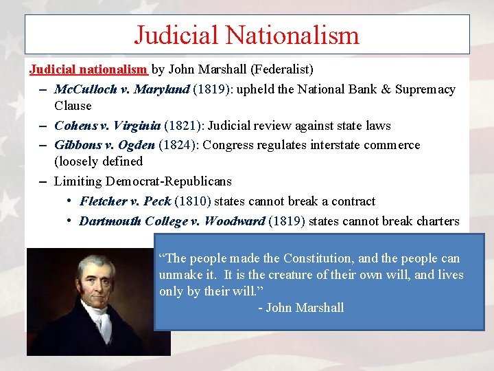 The Rise of Nationalism Sectionalism Arise of a