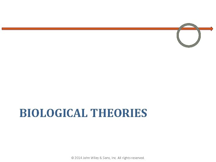 BIOLOGICAL THEORIES © 2014 John Wiley & Sons, Inc. All rights reserved. 