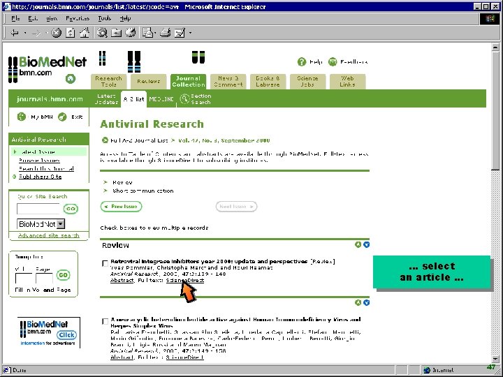 . . . select an article. . . www. sciencedirect. com 47 